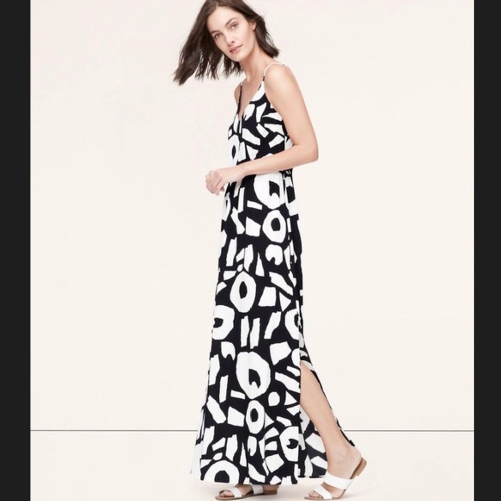Loft brand new maxi print dress